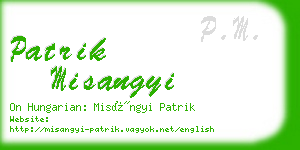 patrik misangyi business card